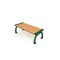 Frog Furnishings Cedar 4' Heritage Backless Bench with Green Frame PB 4CEDGFHERBAC - alternate 1